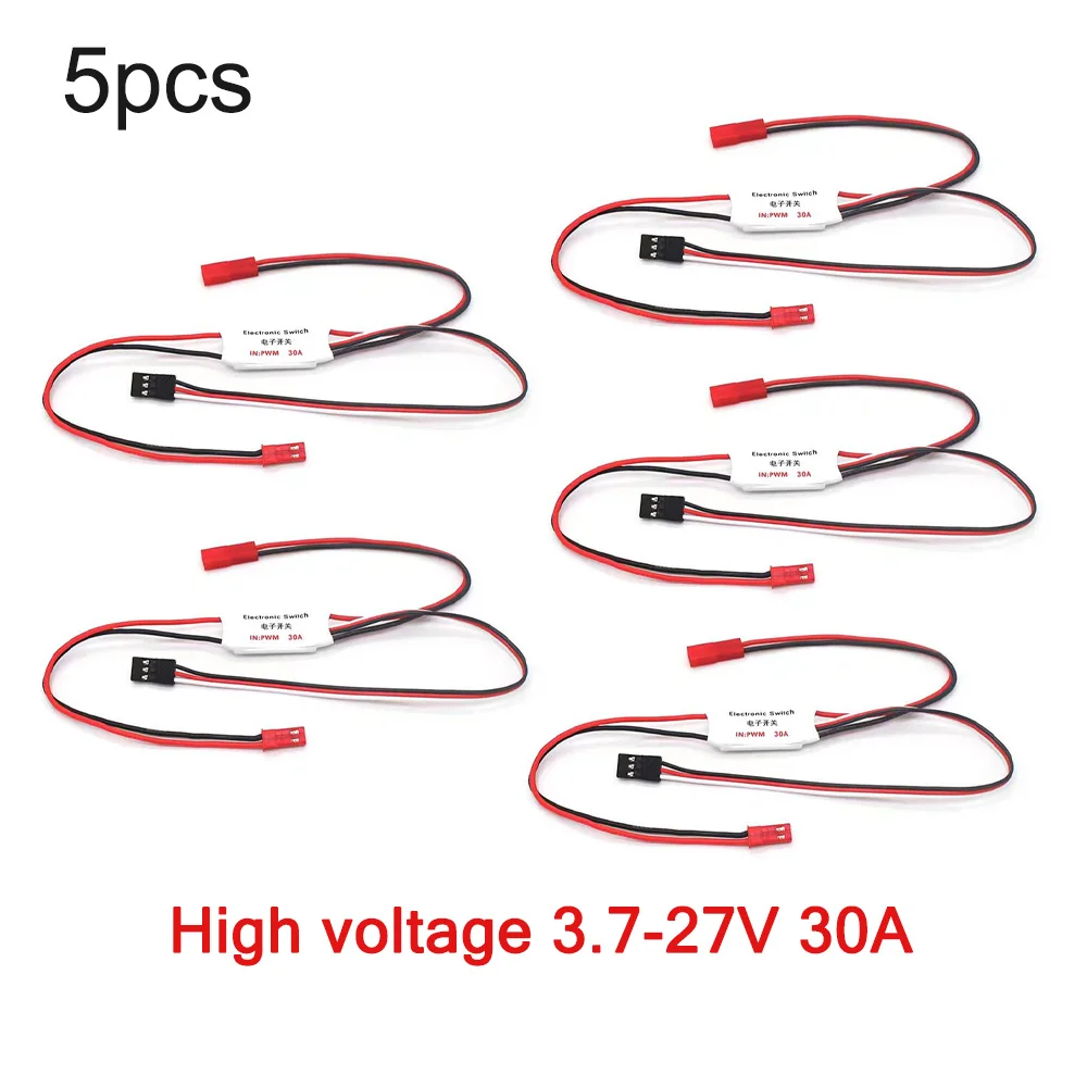 5/1 Stück Fernbedienung Ein/Aus 3-30 V RC 20 A Elektronischer Schalter für Fernbedienung Drohnen Autos LKW LED-Leuchten PWM-Signalsteuerung
