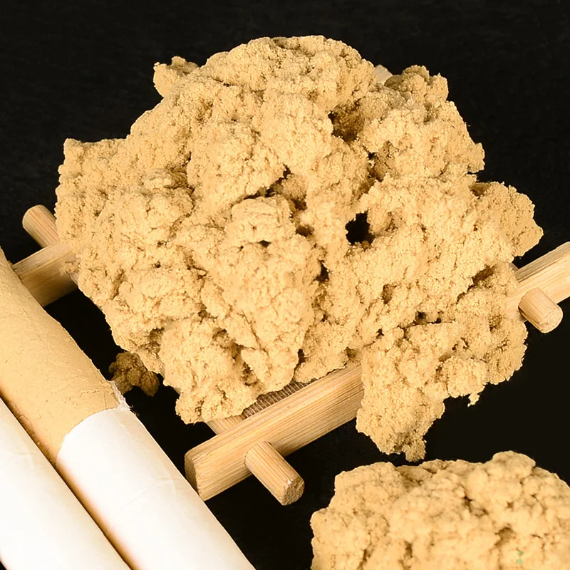 SHARE HO 60:1 Long Gold Moxa Rolls Chinese Moxibustion Acupuncture Heating Therapy 10 years Old Pure Artemisia Roller 10pcs view 3
