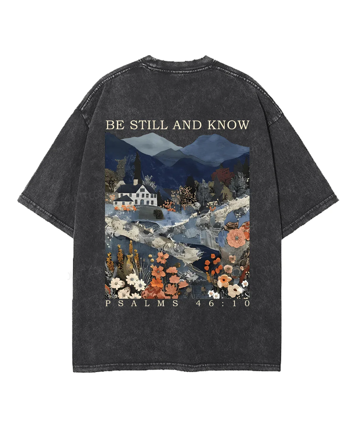Mode-Kunstmalerei Bedrucktes T-Shirt Gothic Y2k Washed Oversized T-Shirt Sommer Kurzarm Baumwoll-Tees Tops Herren Damen Kleidung