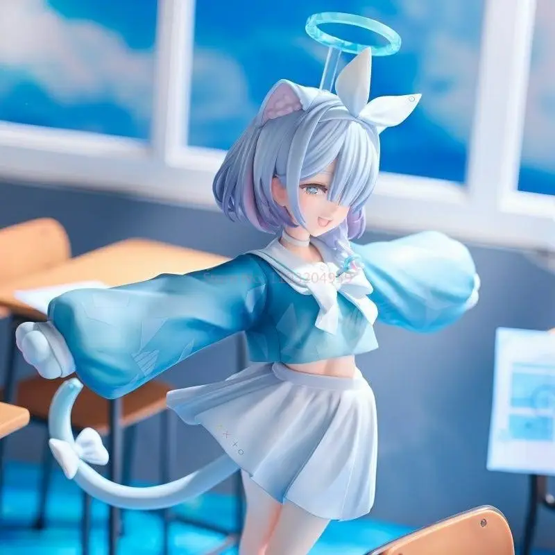 Em estoque azul arquivo arona figura anime jogo menina figma ichinose asuna menina estatueta de ação modelo colecionável boneca brinquedos presente