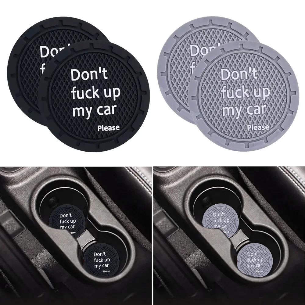 

2X New Styling Car Anti-Slip Water Cup Pad Coaster Water Cup Mat Silicone Non-lip Universal Fashion Auto Interior Accessories