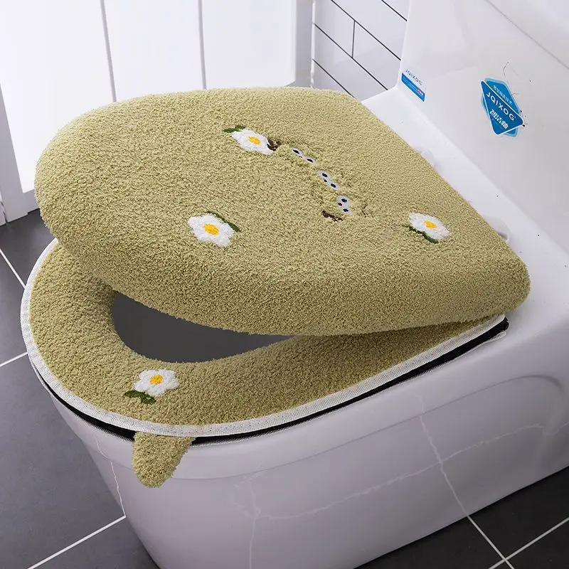 New Hot Sale Toilet Cushion Household Set Toilet Seat Cover 1/2 Piece Set Universal Toilet Cushion Zipper