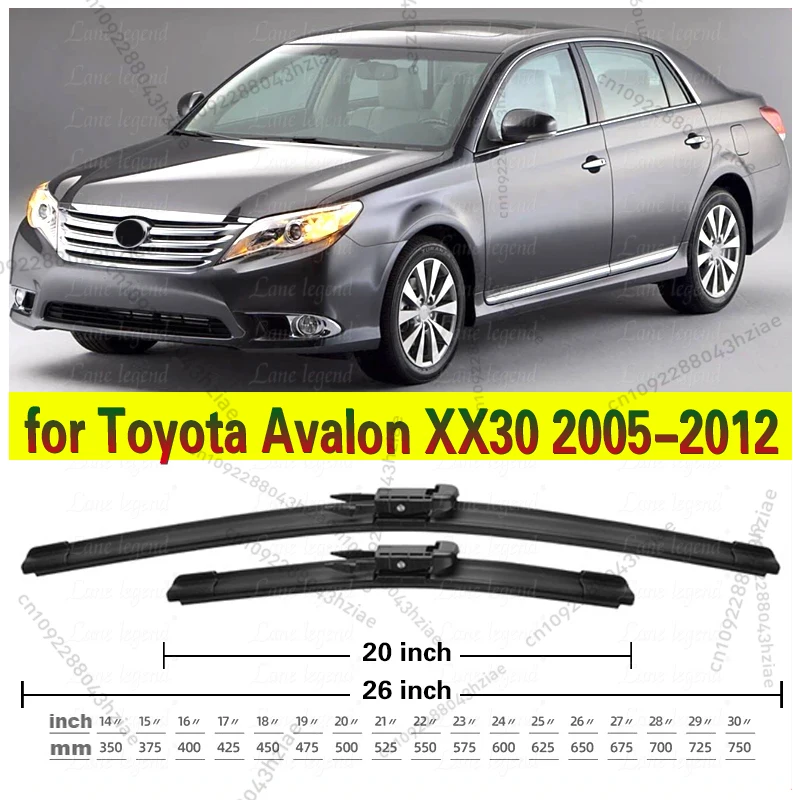 Auto Wischer Klinge für Toyota Avalon XX30 2005-2012 2006 2007 2008 2009 2010 Gummi Windschutzscheibe Scheibenwischer Auto Zubehör