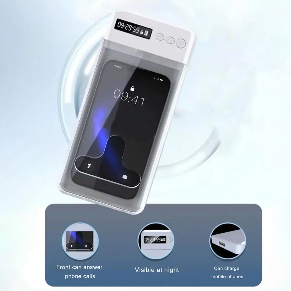 Smart Phone Lock Box Timer Bag Adults Kids Self-Discipline Phone Box LCD Display Mobile Phone Prison Transparent Cellphone Box