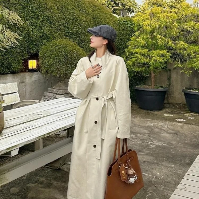 

Весенние и осенние пальто и куртки Annals, женский Тренч средней длины во французском стиле, британский стиль, модный темперамент