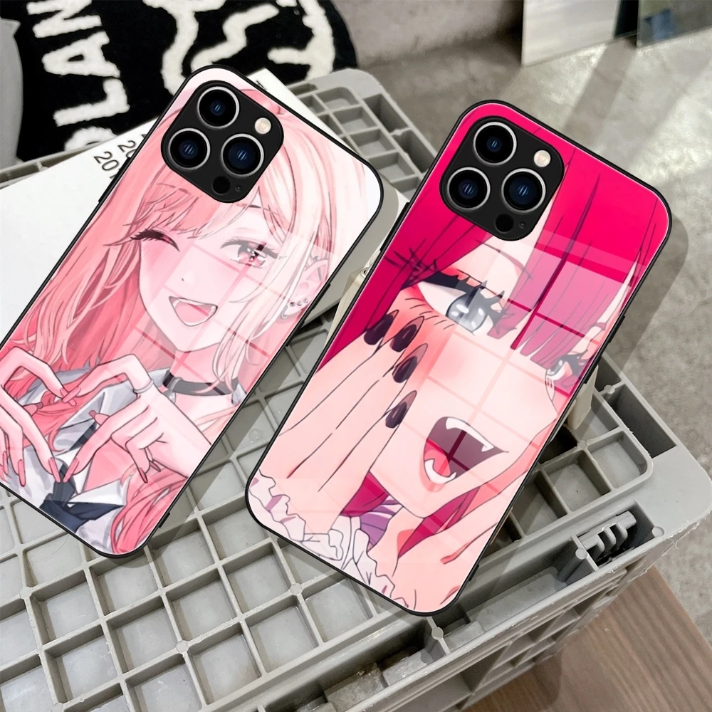 Marin Kitagawa My Dress Up Darling Phone Case Tempered Glass For IPhone 16 15 14 13 12 Pro Max Plus Samsung S24 S23 Covers