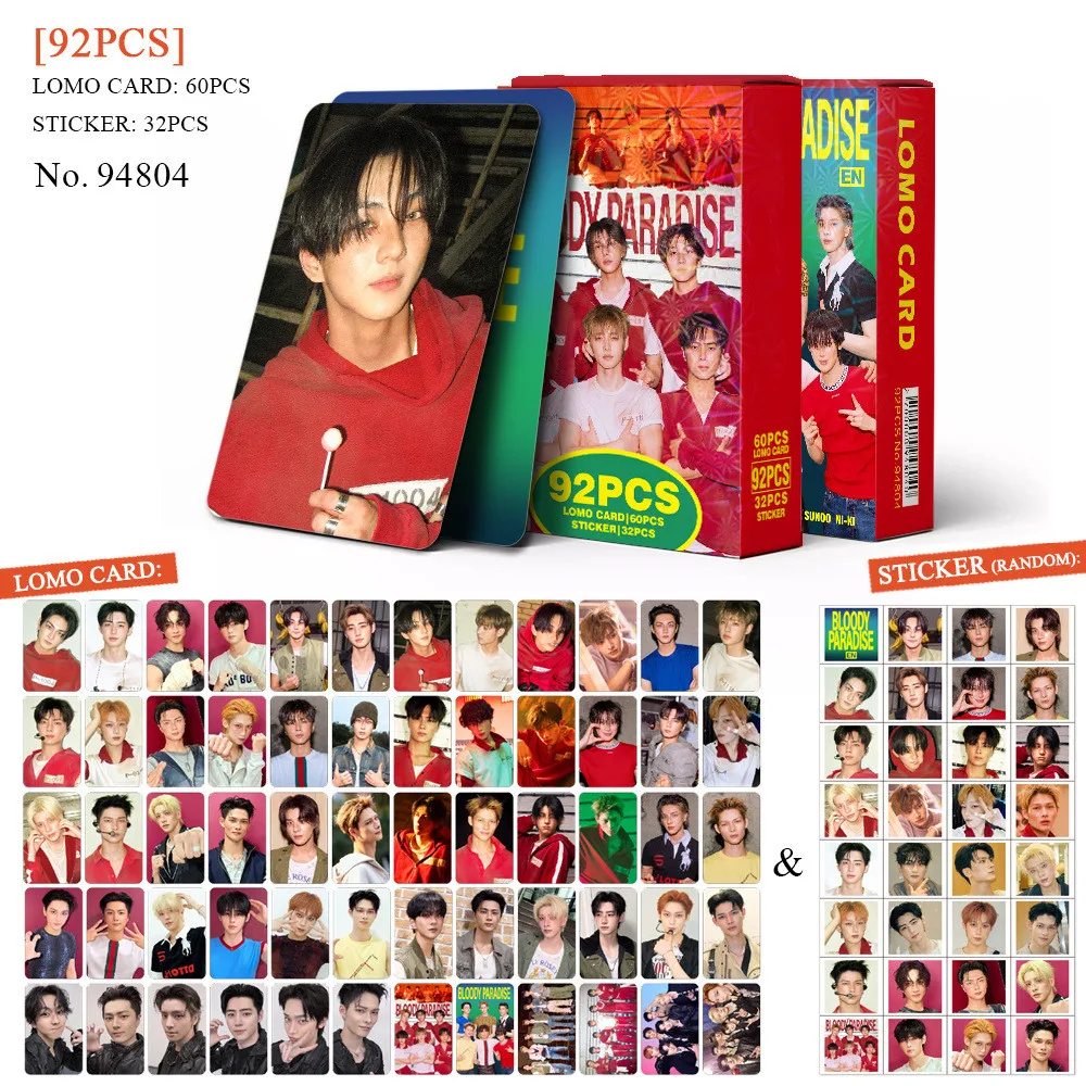 124PCS Single ALbum BloodyParadise-MV Mini LOMO Card Photocards HD Fans Collection Cards Decorative Present Fans Gifts