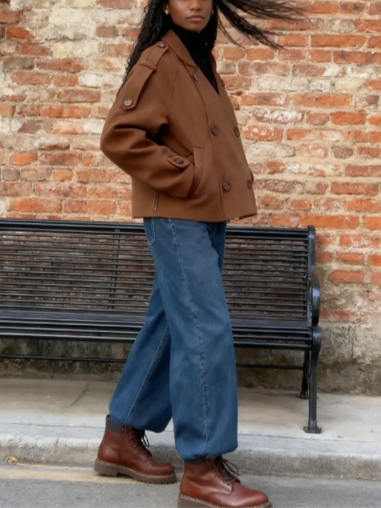 

Уличный женский пиджак с открытыми плечами, модная куртка на одной пуговице с тонкой талией, весна-осень 2021, новая женская верхняя одежда