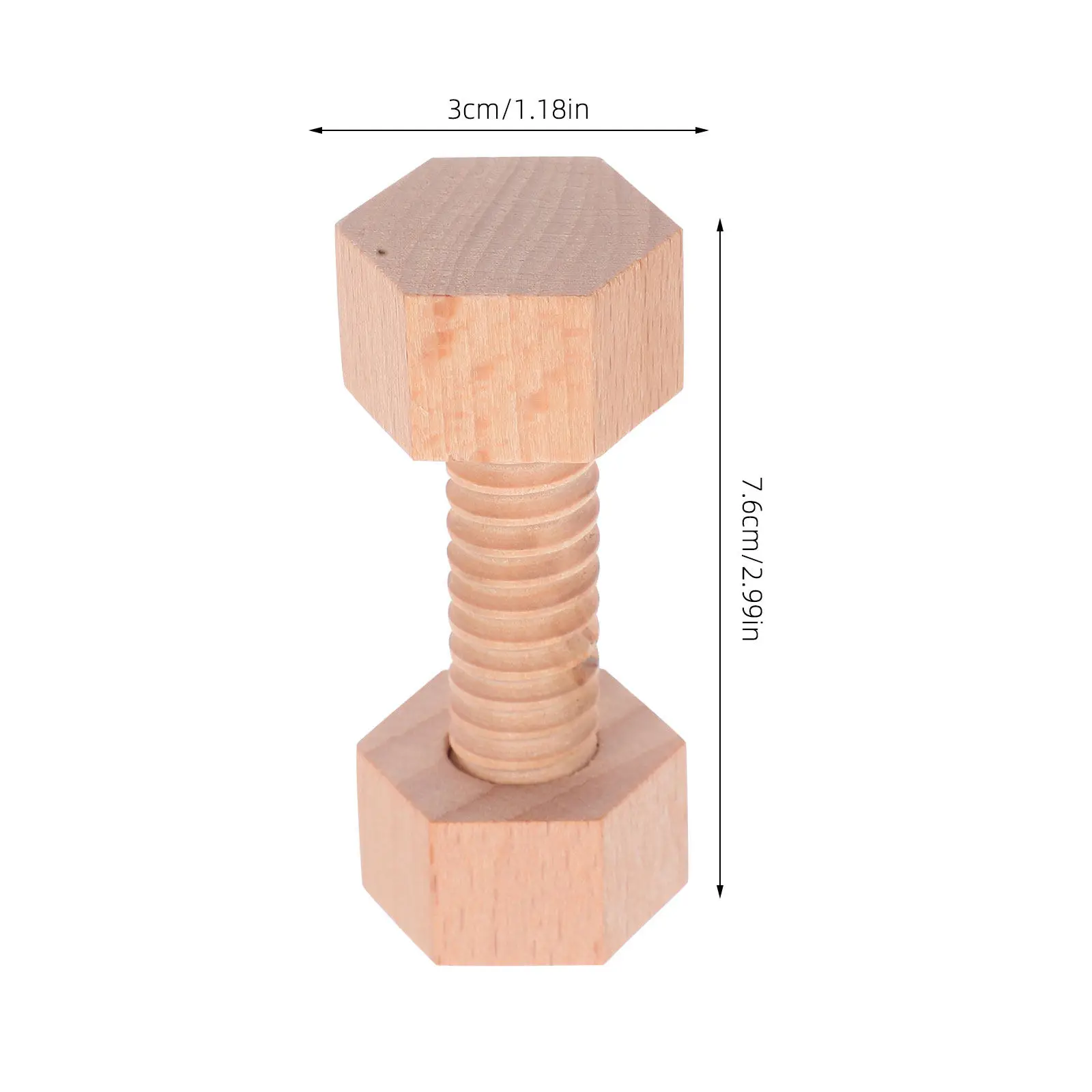 1 セット子供用木製ナット建設ミニネジ幼児エンジニアリング六角形木製クラフトネジ