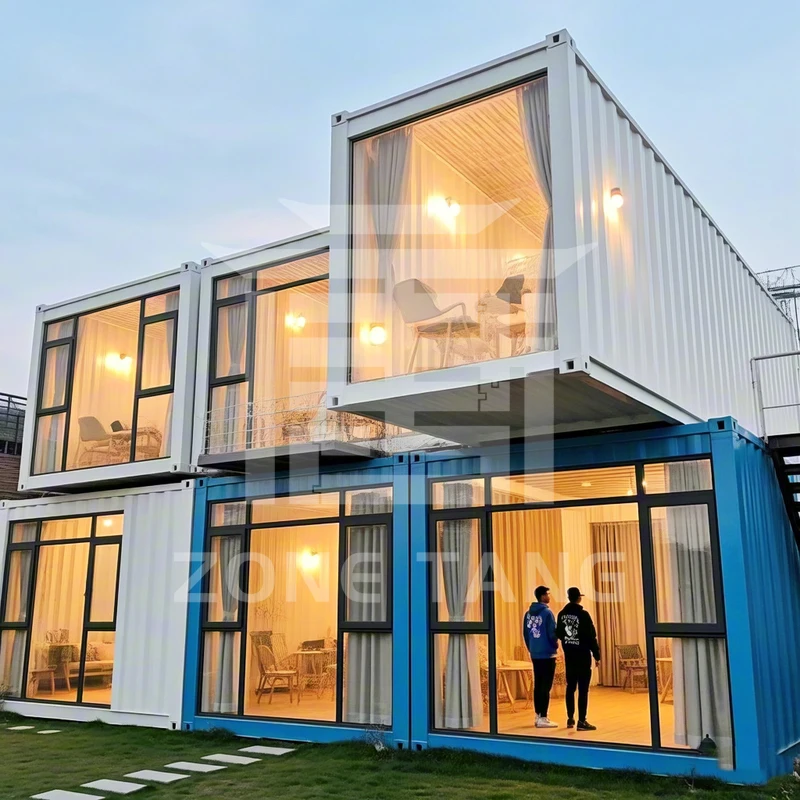 Casa de cabina prefabricada, Color personalizado, marco pequeño para el hogar, estructura de acero, contenedor de casa prefabricante, respetuoso con el medio ambiente