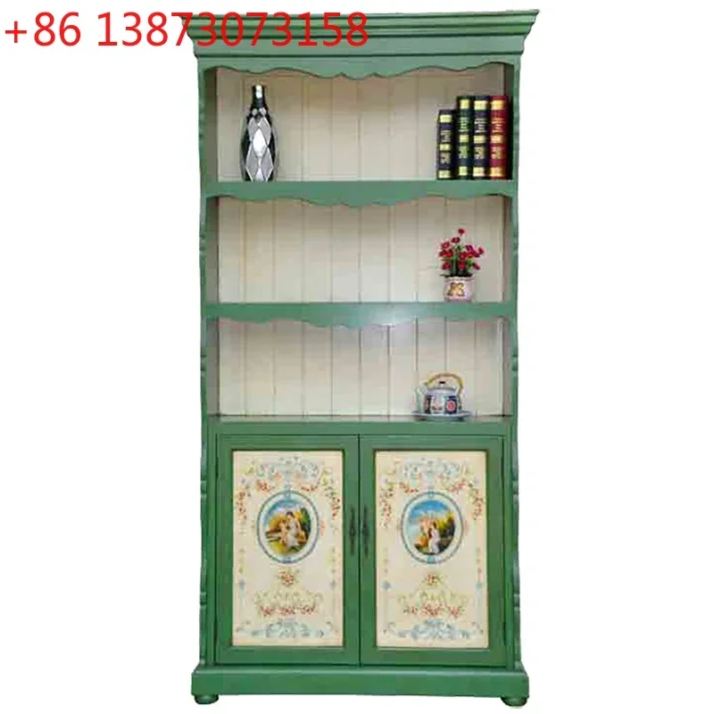 

Американский ретро-стеллаж с пятью полками, средиземноморский расписной буфет, современный шкаф-витрина в стиле легкой роскоши