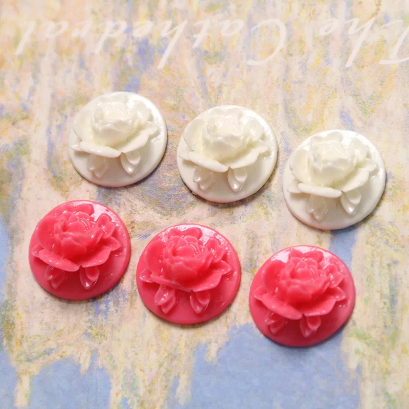 10pcs rose petal wafer diy resin Flat Back Resin Cabochons Scrapbooking DIY Jewelry Craft Accessories