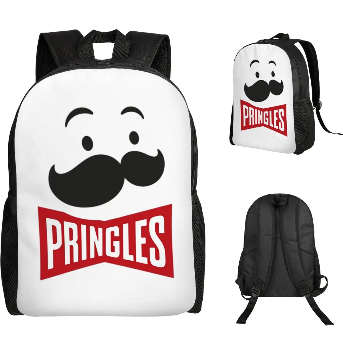 Mochila con estampado de Pringles, bolsa para libros para estudiantes, niños y niñas, bolsa escolar, bolsas de hombro para ordenador portátil