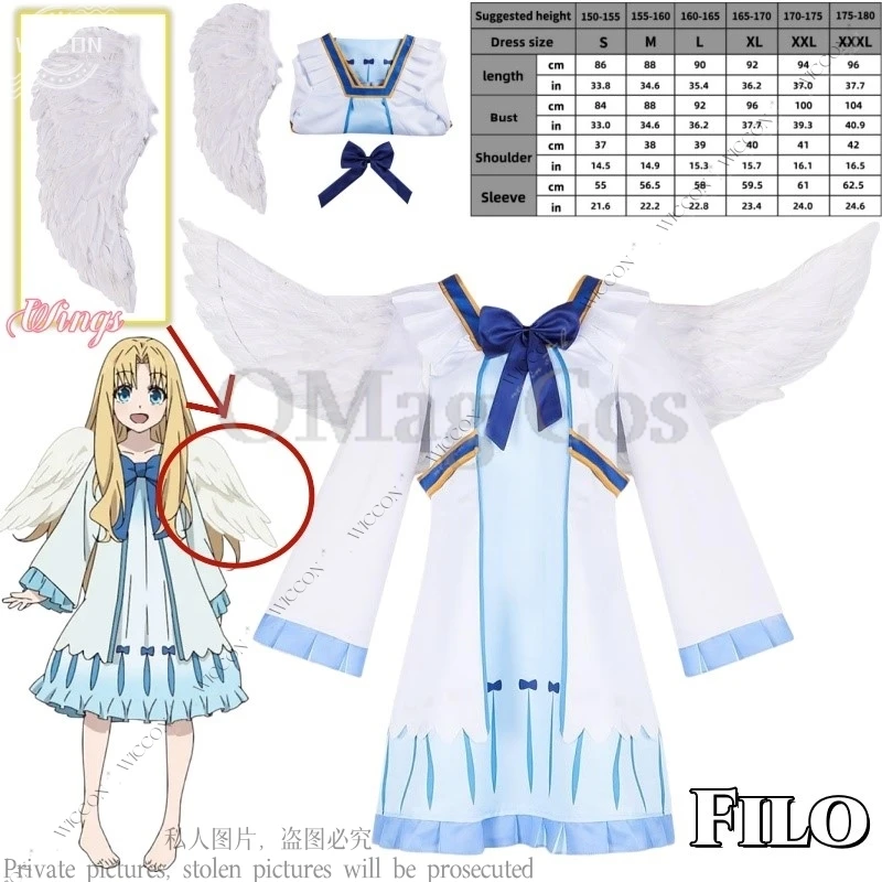 Filo Cosplay Costume Wig Wings Anime The Rising of the Cos Shield Hero Singer Woman Dress Party Gift Stage Costume Role Play