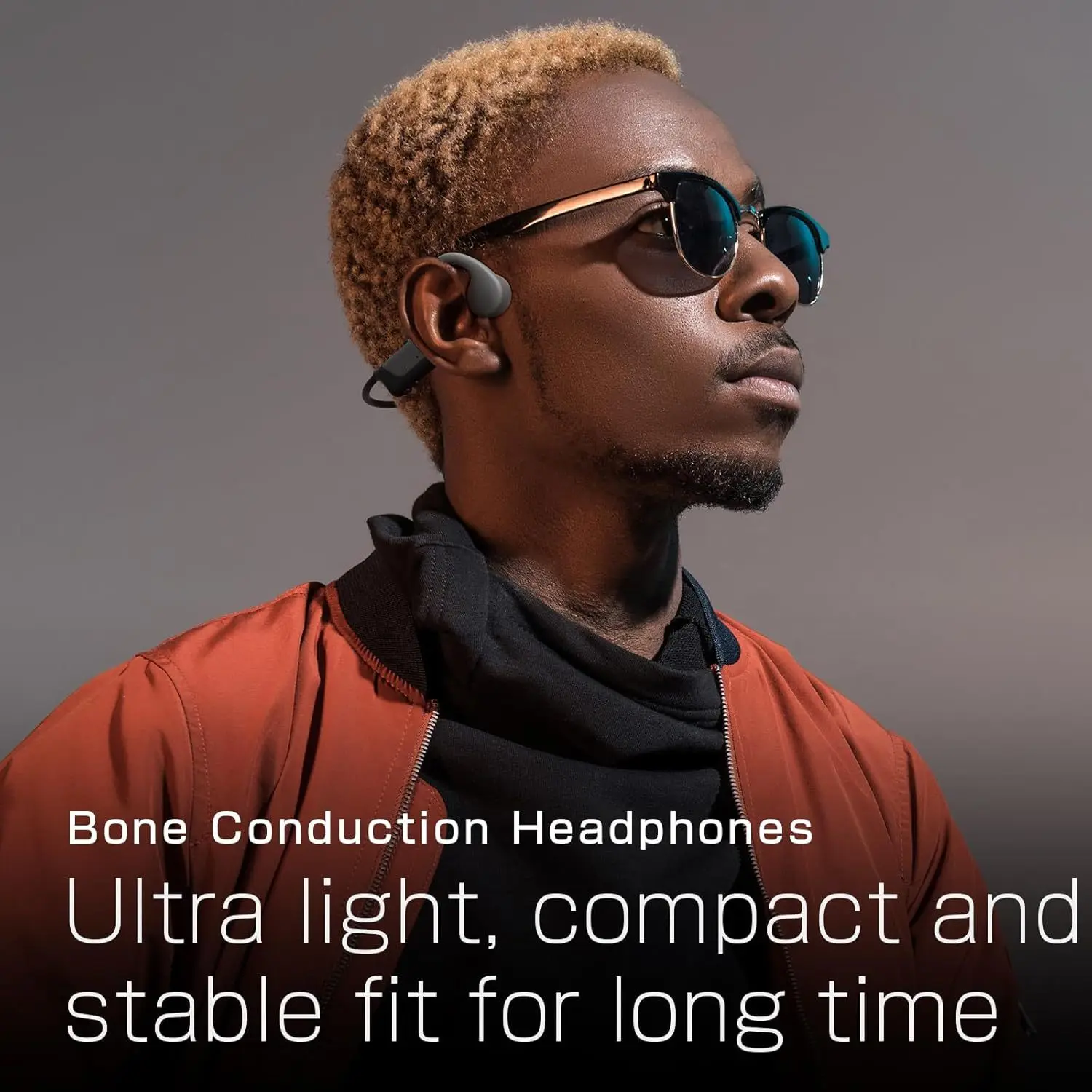 Słuchawki Bluetooth HS1 z przewodnictwem kostnym, bezprzewodowe słuchawki sportowe, jakość dźwięku HiFi do biegania, stereofoniczne, nie wkładane do uszu. — zdjęcie produktu 2
