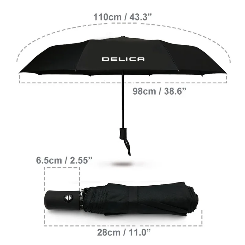 Automatic Umbrella Rain Wind Resistant Umbrella Portable Anti-UV Sun Umbrella For Mitsubishi Delica D5 L400 Accessories