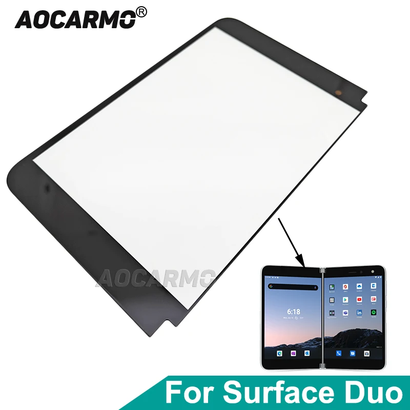

Aocarmo для Microsoft Surface Duo, левая боковая сенсорная панель, внешнее стекло, запасная часть