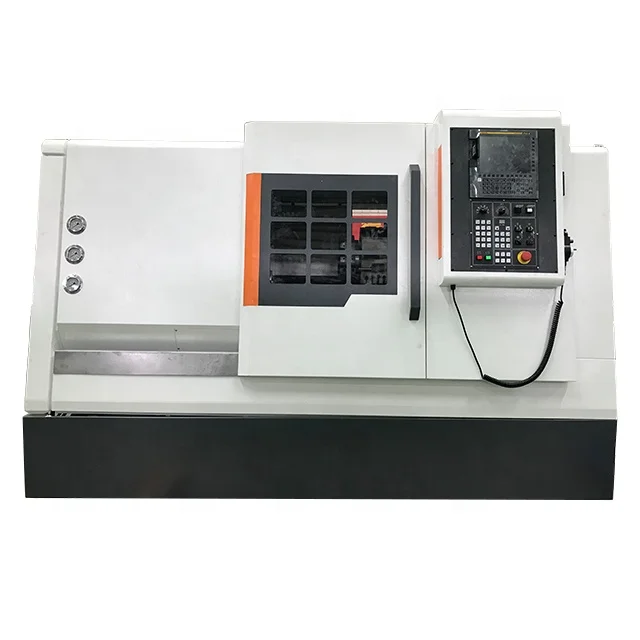 Torno Cnc de cama plana T3650A Mesin Bubut Torno Para Metal, máquina de torno de guía lineal de cama inclinada Cnc de precisión superior directa
