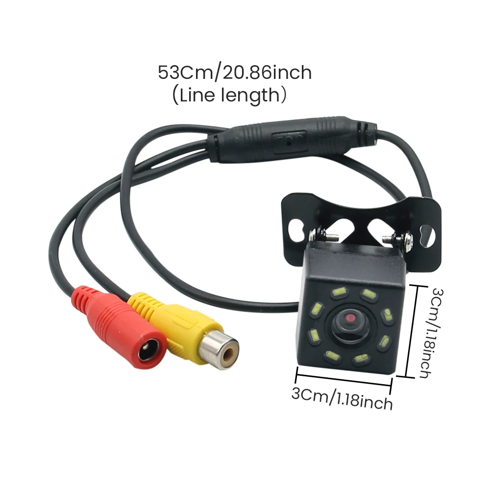 Wide Angle HD Car Rearview Camera Rear View Video Vehicle Camera Backup Reverse Camera 4/8/12 LED Night Vision Parking Camera
