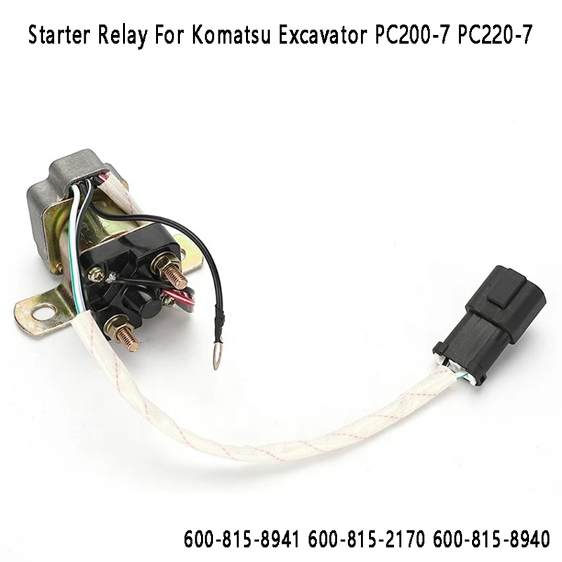 Starter Relay Excavator Start Switch 600-815-8941 600-815-2170 600-815-8940 For Komatsu Excavator PC200-7 PC220-7