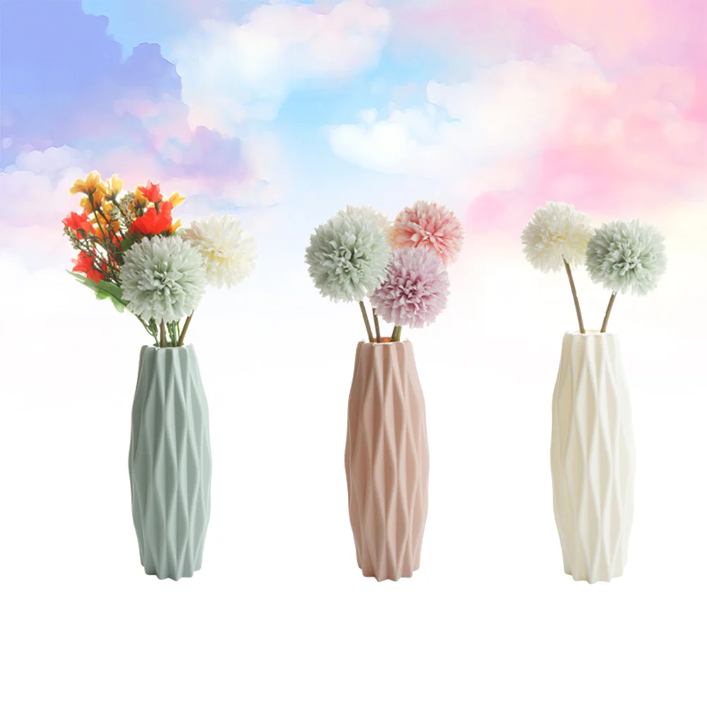 

3 Pcs Nordic Simple Vase Flower Arrangement Container Style Dresser High-density Massage Sticks