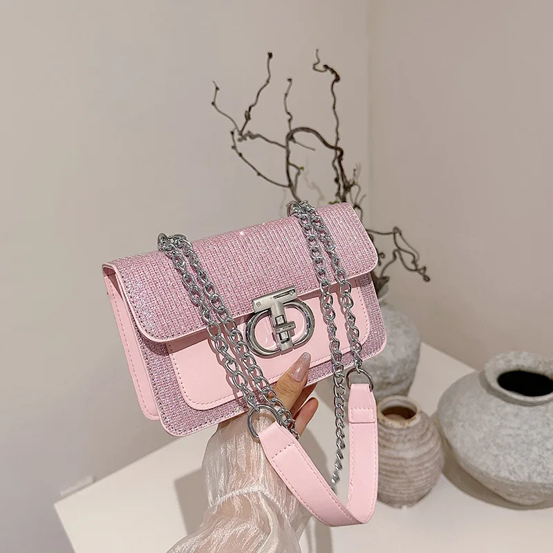 

Chic Elegant Shoulder Bag 2025 New for Women, Luxury Sequin Chain Crossbody, Fashionable Casual Tote for All Occasions