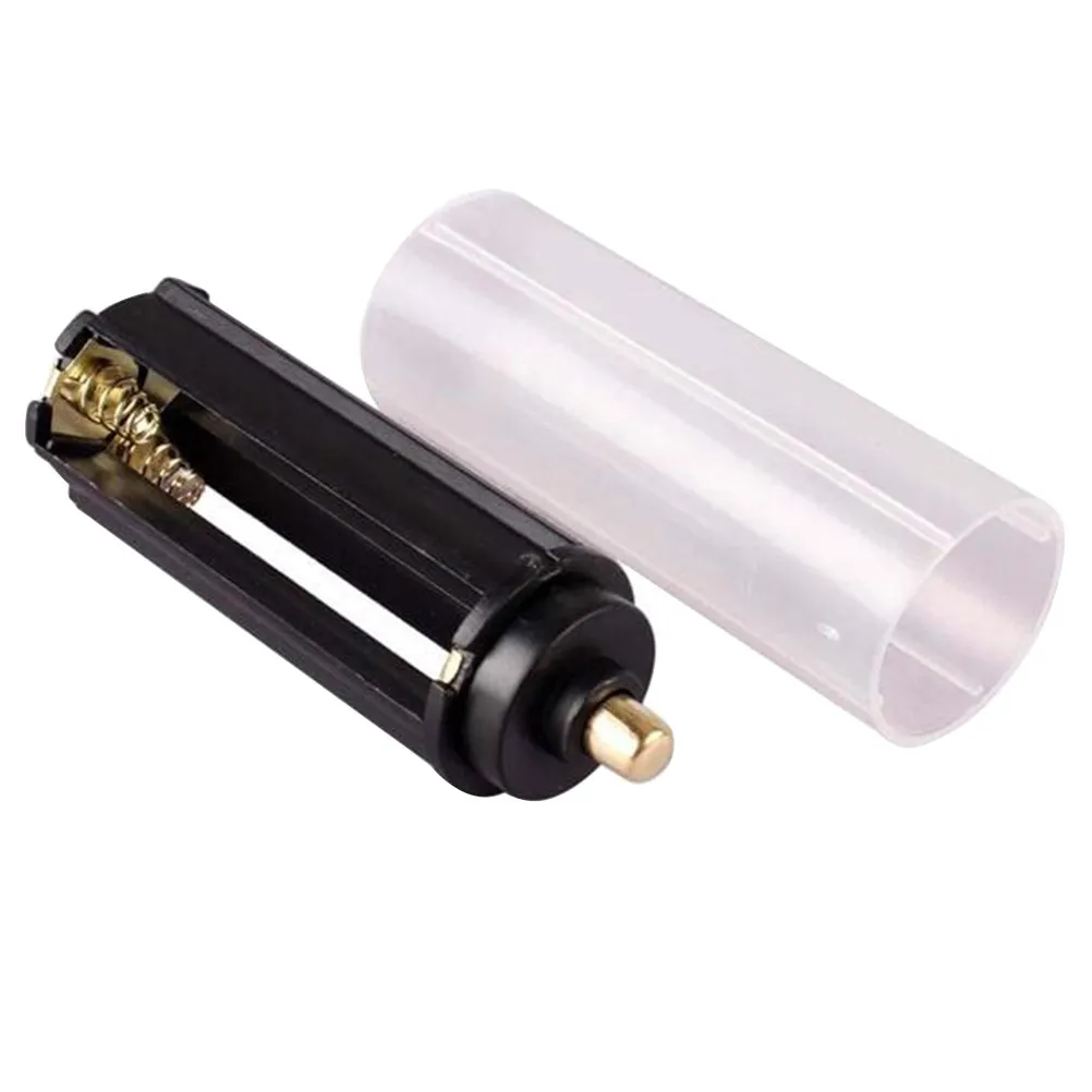 2 pcs Battery Holder Rack for Flashlight Suitable 18650 AAA Durable Resilient Metal Column Cylindrical Tube Storage Box