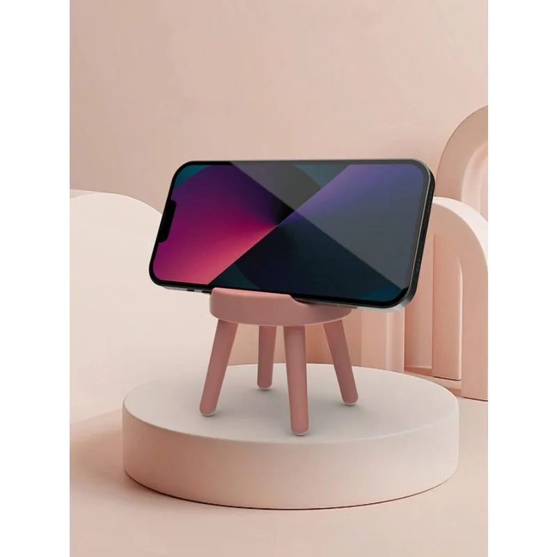 

1 шт., креативный розовый милый мини-табурет с заячьими ушками, настольная подставка, подходит для мобильного телефона, планшета