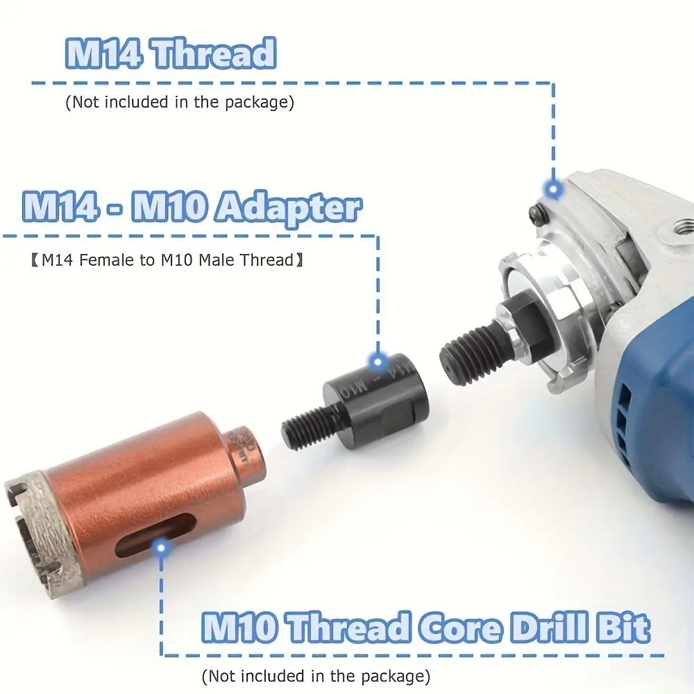 M 14 To M 10 Angle Grinder Adapter Multi-purpose 5/8-11 Thread Thread Conversion Adapter Adaptive Shaft Polished Surface