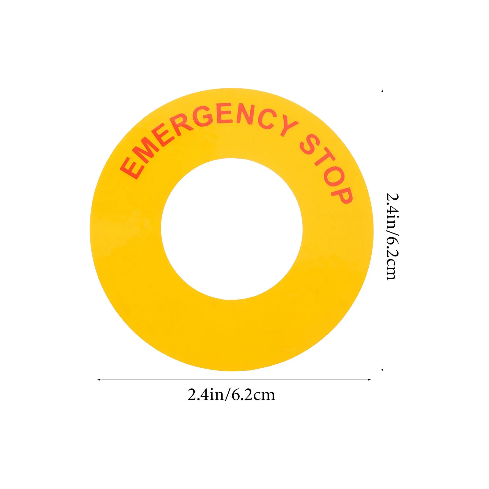 4 قطعة علامة توقف الطوارئ ملصق مشرق مطبوعة قشر عصا للآلات الصناعية الأجهزة الكهربائية شارات تحذير السلامة #4