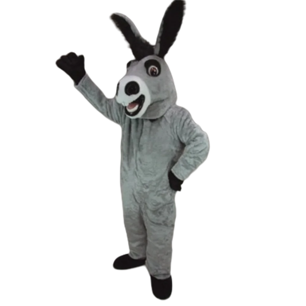 Grey Donkey Mascot Costume Adult Size Halloween Festival Party Theme Mascotte Outfit Fit Suit Fancy Dress EMS Free Ship SW930