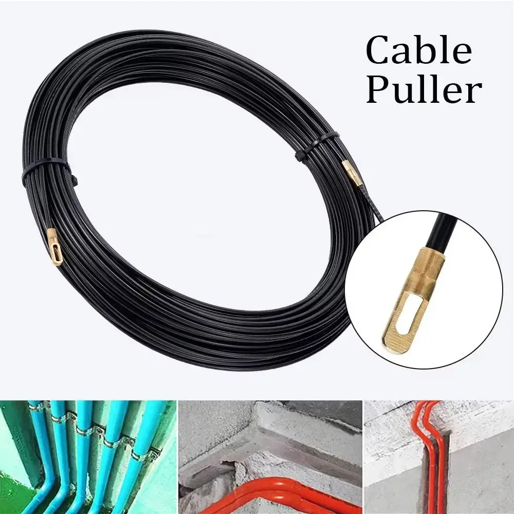 1Roll New 5/10/15/20/25/30M Cable Puller Nylon 3mm Guide Push Puller Electrician Spring Tape Wall Wire Lead Wiring Aid Tool