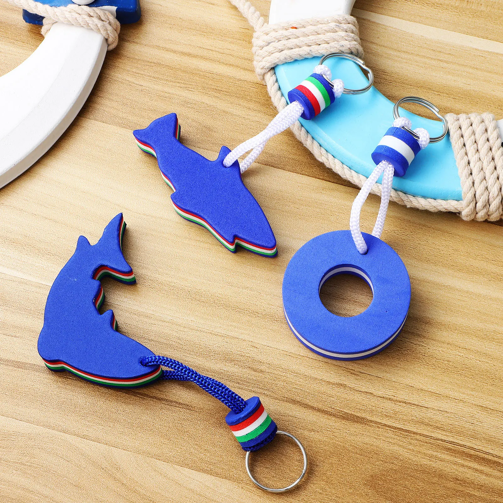 

3pcs Floating Keychain Durable Water Sports Key Ring For Boat Surfing Swimming Lightweight Key Float Decorative Pendant