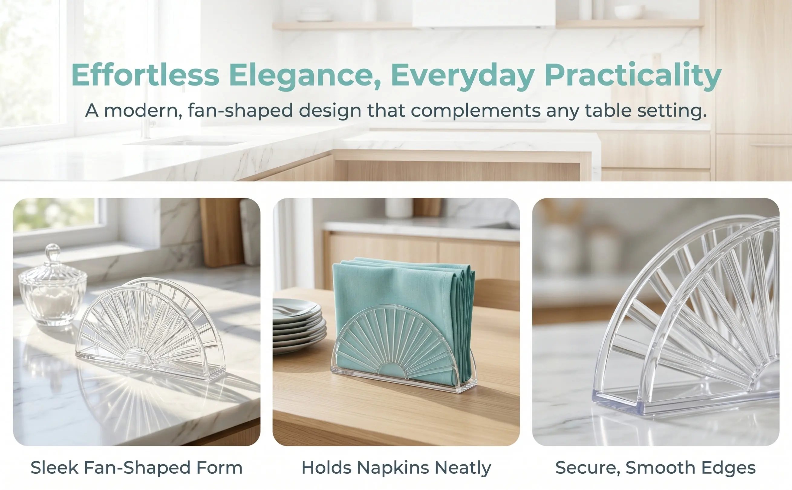 10Pcs Transparent Plastic Napkin Holder Creative Standing Serviette Storage Rack for Kitchen Dinning Table Hotel Use