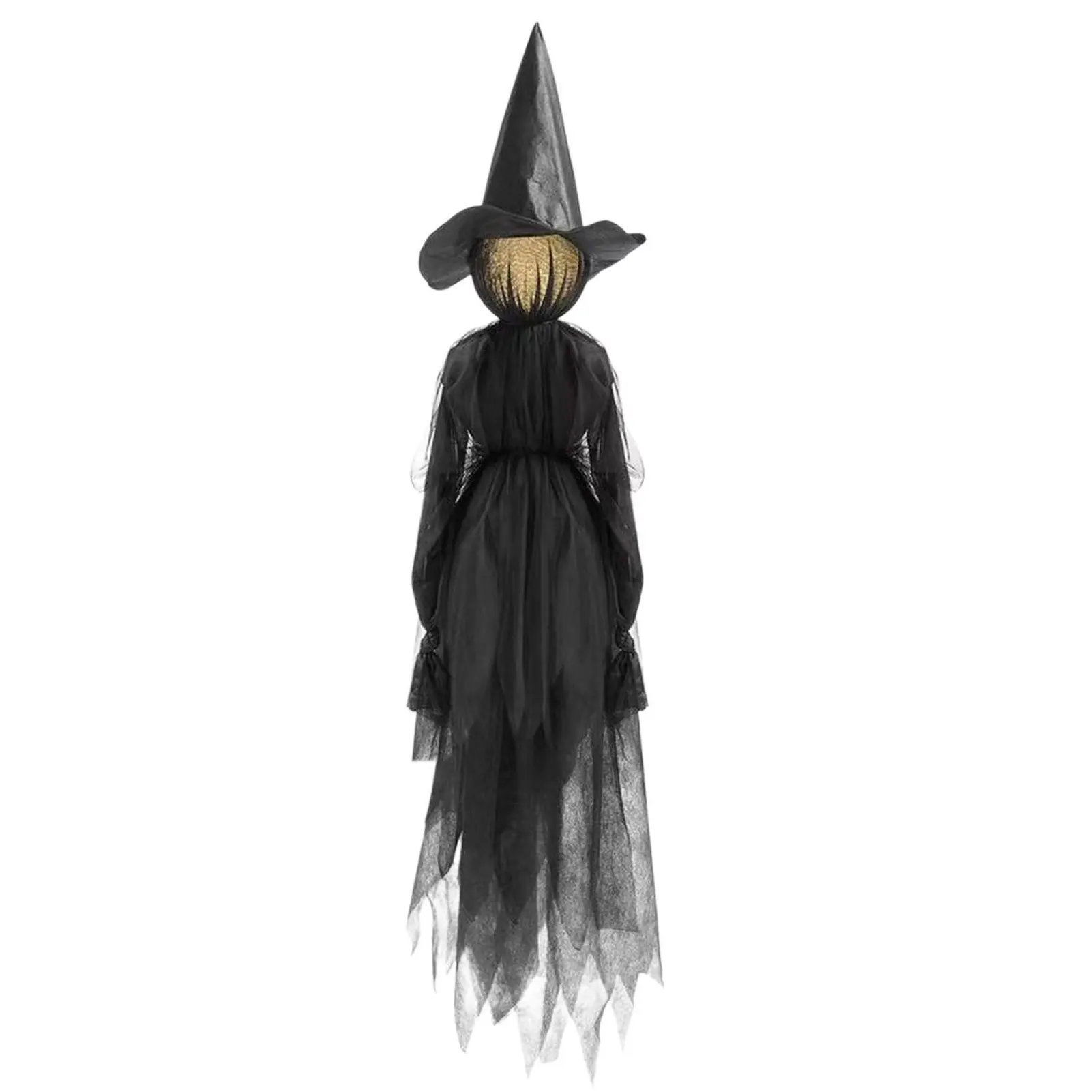 

Cloth Cute Witch Stake With 7 Colorful Lights For Haunted Gardens And Bit Scary Halloween Props