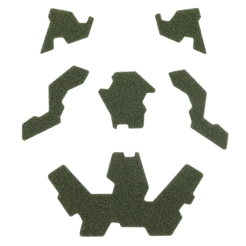 6pcs/Set Tactical FTHS Helmet Magic Sticker Helmet Patches Hook Loop Fastener Sticky Helmet Accessories