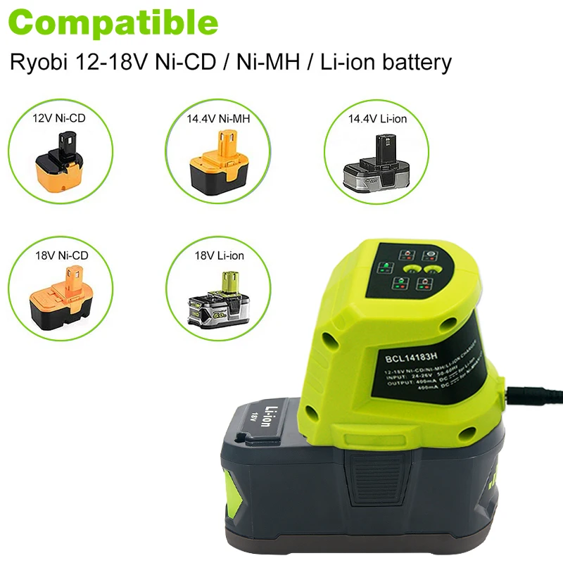 Imagem -06 - Carregador de Bateria de Lítio para Ryobi 1218v Ni-cd Ni-mh Li-ion Battery Charger Ferramentas Elétricas Acessórios Bcl14183h