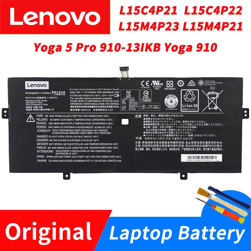 

Оригинальный аккумулятор для ноутбука Lenovo Yoga 5 Pro 910-13IKB Yoga 910 L15C4P21 L15C4P22 L15M4P23 L15M4P21