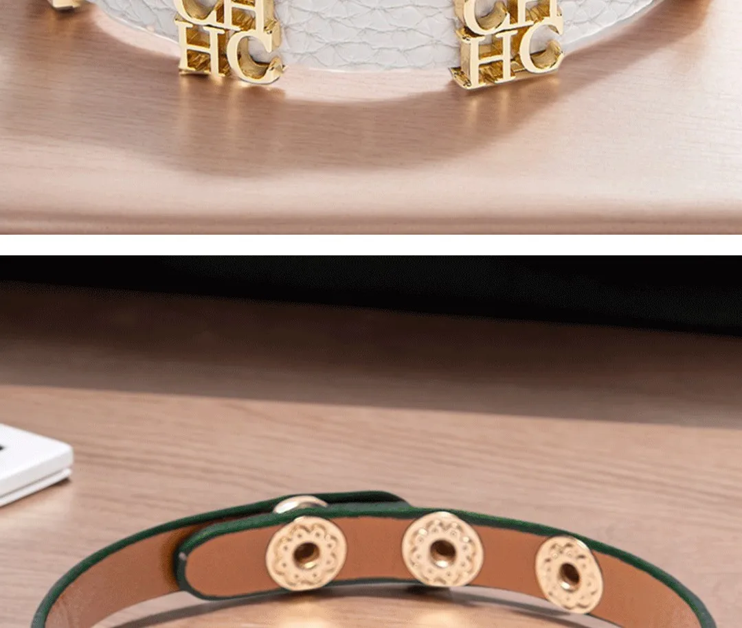 CH Damen-Vintage-Armband, Metall, Buchstabendekoration, schlicht, klassisch, mehrere Stile, vielseitig, für den Alltag – Detail 4