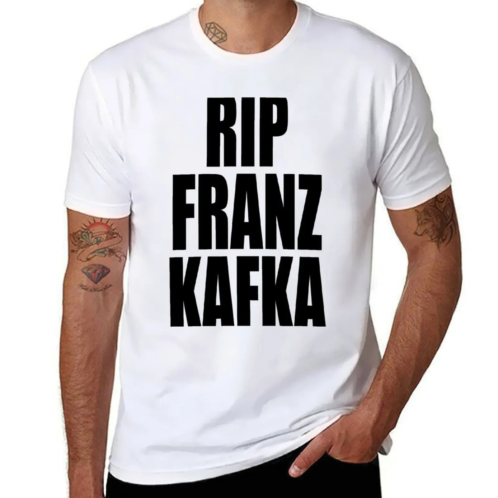 

rip franz kafka T-Shirt cotton t shirt pack man t shirts cotton