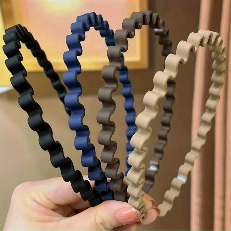 

Fashionable and Generous Headband Hair Tie Broken Hair Anti Slip Face Wash Pressure Hair Black Fine Waves