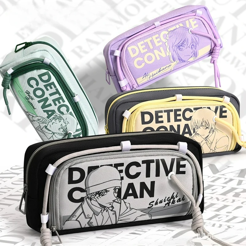 

Conan Pencil Case Around The Cartoon Students' Large-capacity Stain-resistant Stationery Bag Minority Pencil Case Pencil Case