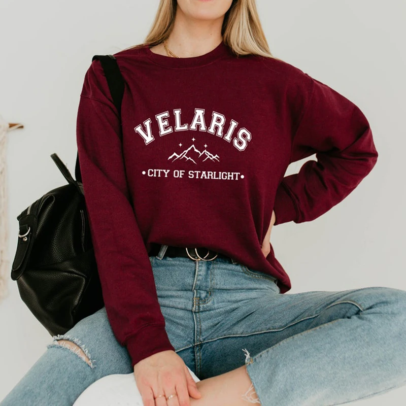 Women Velaris The City of Starlight Sweatshirt Sarah J Maas ACOTAR SJM Bookish Hoodie Throne of Glass Feyre Rhysand Sweatshirts