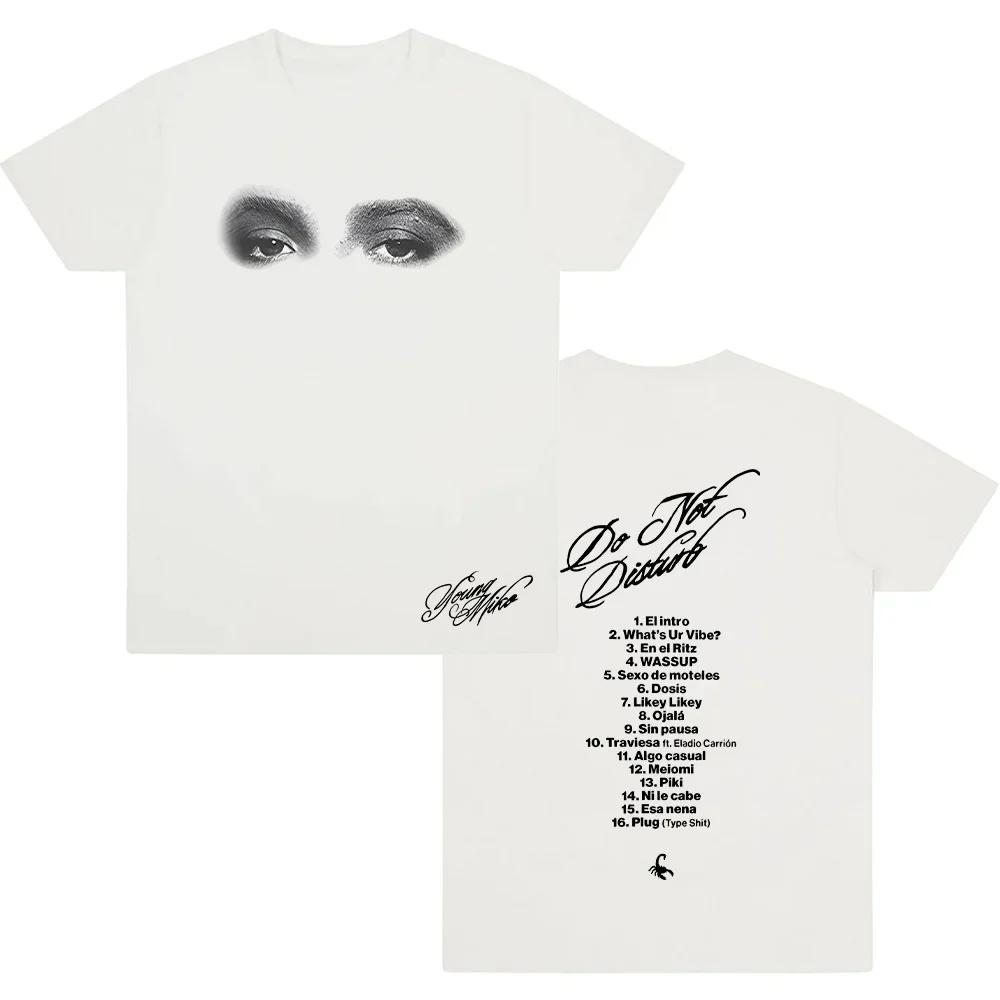 ラウンドネック Tシャツ ヤングミコ ディストレスドゥアブルツアー Tシャツ メンズ レディース ヴィンテージ ピュアコットン トップ クラシック 衣類 Oネック 半袖