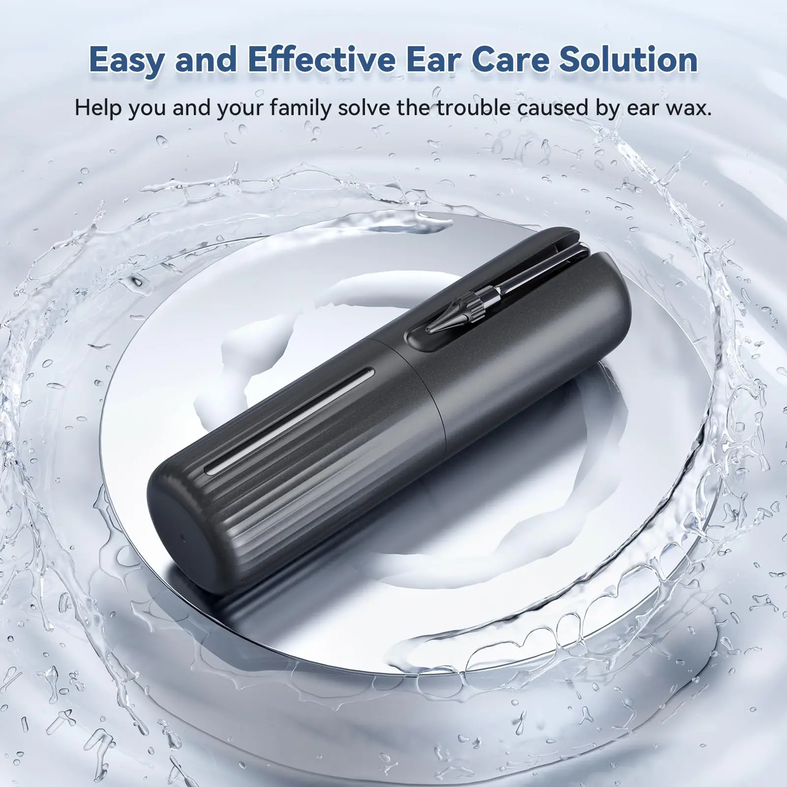 Ear Wax Removal Tool Water Powered Wush Ear Cleaner Electric Ear Cleaning Kit with 10 Ear Tips Waterproof Type-C Safe& Effective