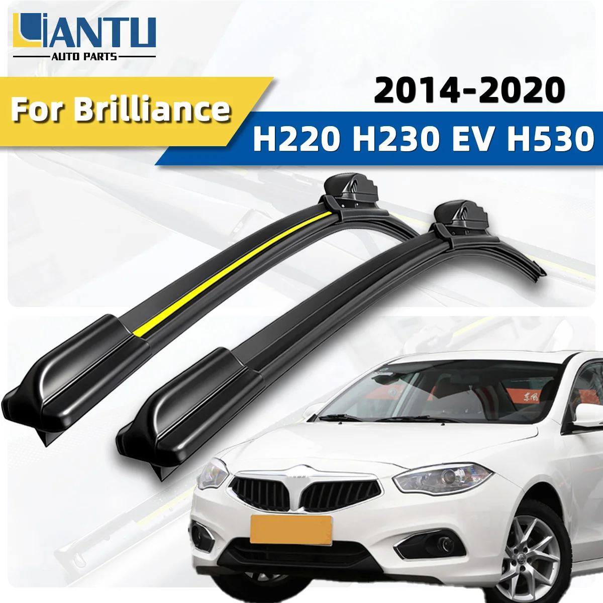 2PCS Fit For Brilliance H220 H230 EV H530 2014-2020 Car Windshield Wipers Washers Using Natural High Quality Rubbe Auto Parts