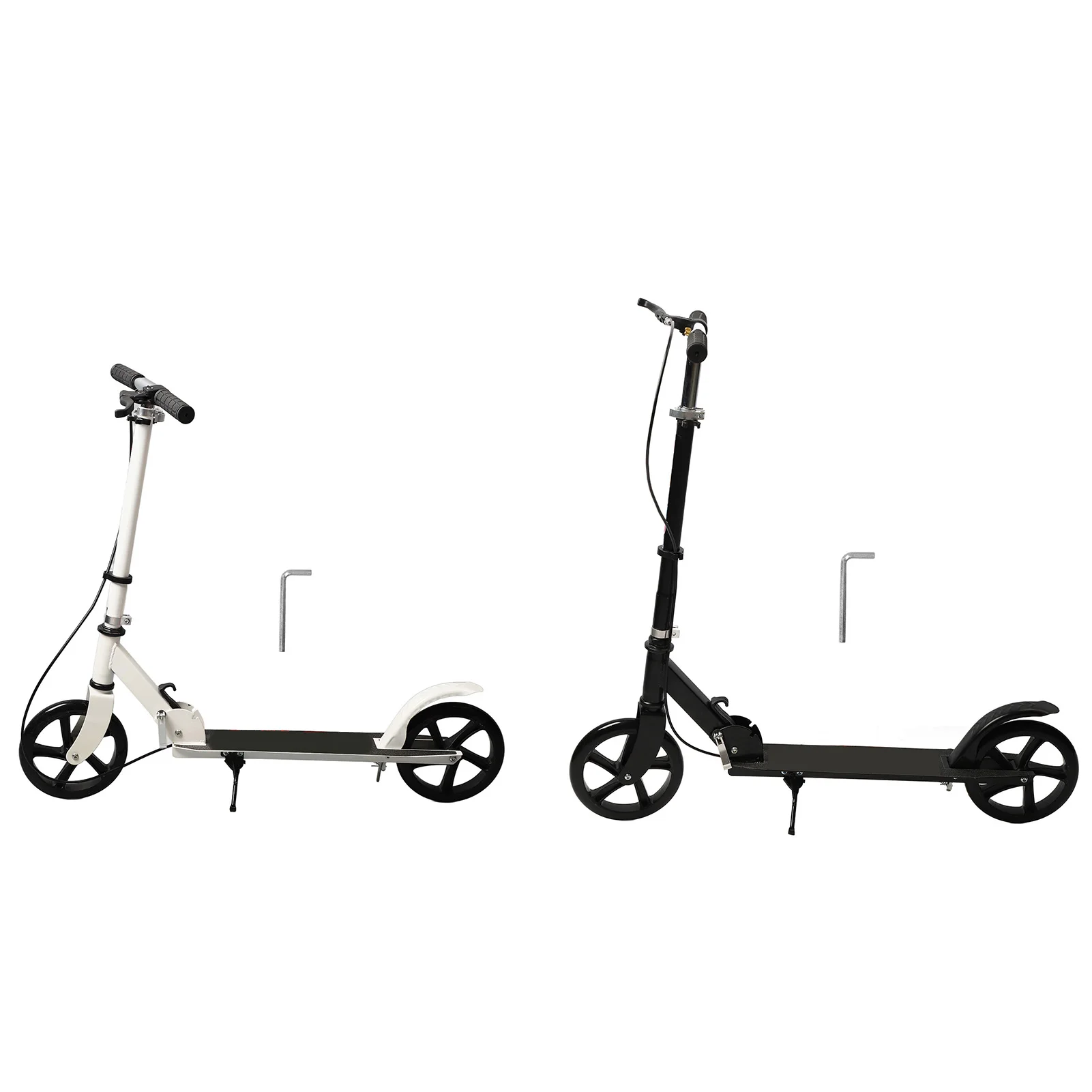 Patinete para adolescentes y adultos, patinete ajustable plegable portátil con freno de mano para interiores y exteriores