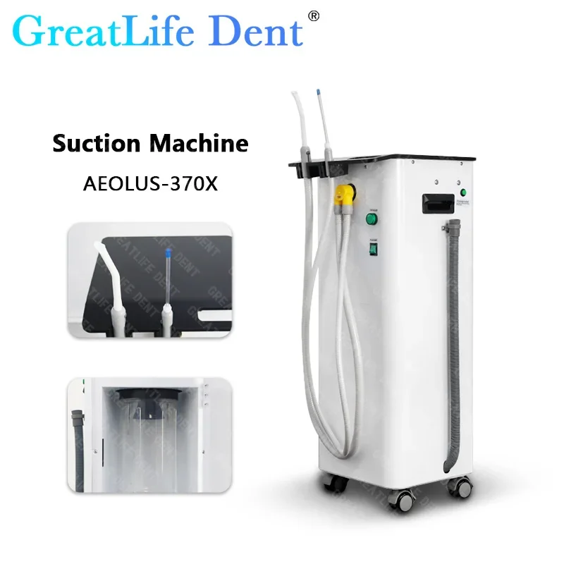 

GreatLife Portable Dental Suction Unit Mobile Vacuum Pump High Power Aspirator for Clinic Oral Surgery Strong Suction Machine