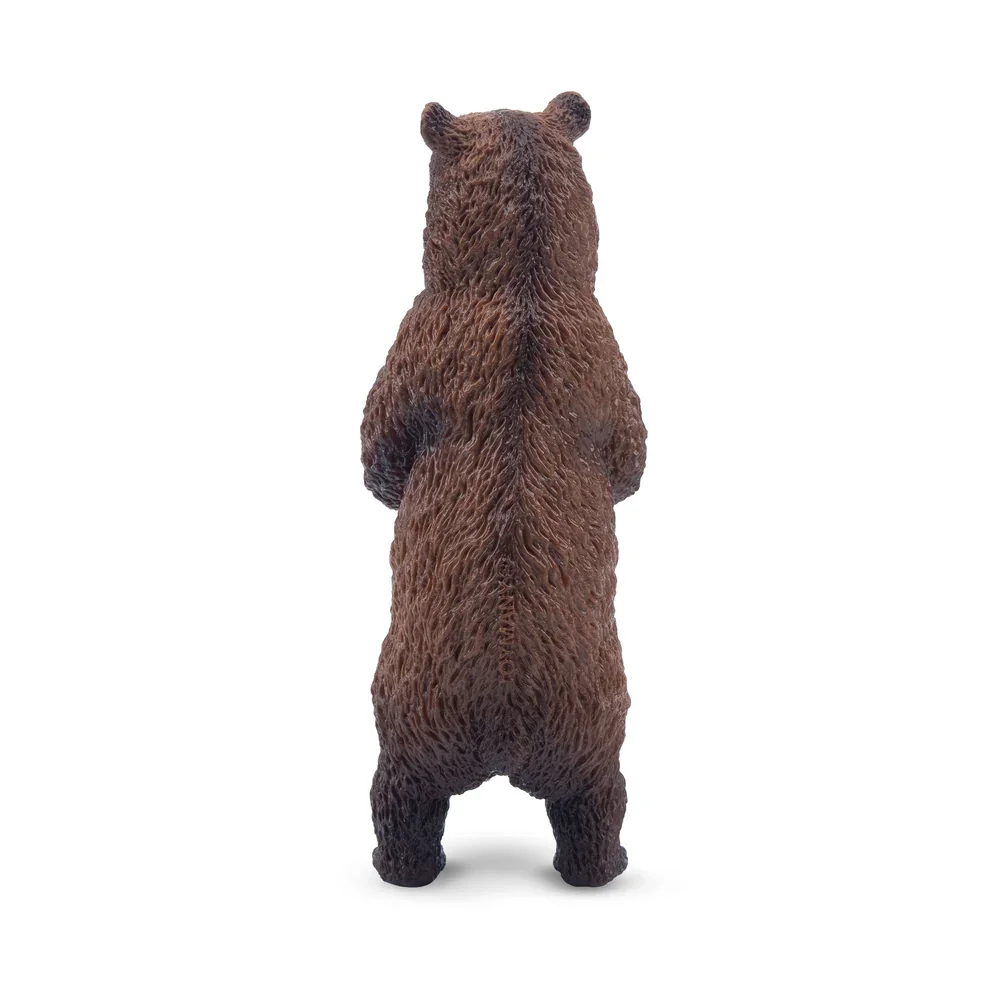 Toymany محاكاة الدائمة الدب البني الحياة البرية نماذج للحيوانات لعبة شخصيات صغيرة دمى عمل التماثيل لعب للأطفال هدية