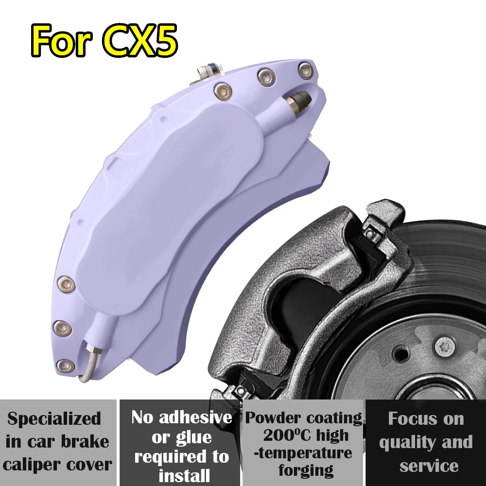 For Mazda CX5 Car Brake Caliper Cover Aluminum Alloy Metal Exterior Kit Fit 2.0L 2.5L V VI 2012 2013 2024